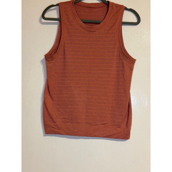 Lululemon Breeze By Muscle Tank Top Squad Brick Orange Without size tag (Size 6) - Picture 3 of 7
